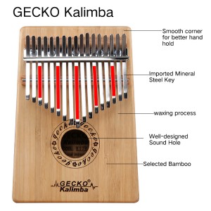 أفريكا كاليمبا الإبهام بيانو 17 لوحة مفاتيح / بامبو ومعدن كاليمبا جديد