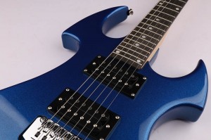 GECKO Hot Sale OEM Stringed Instruments Guitarra Electrica BC RICH Style Electric Guitar Linden Blue Basswood Electric Guitar