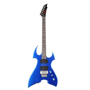 GECKO Hot Sale OEM Stringed Instruments Guitarra Electrica BC RICH Style Electric Guitar Linden Blue Basswood Electric Guitar