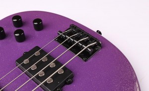 GECKO Factory Wholesale Basso Purple Maple Neck Guitare Basse Basswood Bajo High Quality Bass Guitar 4 Strings Electric Guitar