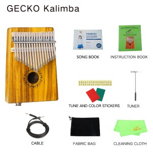 Big discounting Gecko New K17ba 17 Keys Bamboo Kalimba Thumb Piano Mbira Musical Instrument Music Toy Music Box