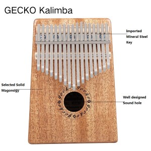 gecko natural wood professional 17 keys kalimba