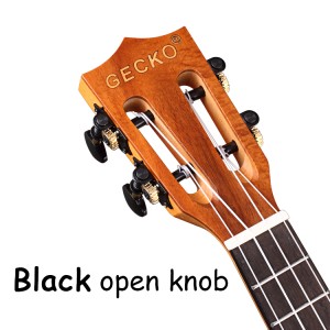 Ukelele de gecko, venda a l'engròs d'alt grau concert de guitarra baixa de fusta KOA ukelele |  GECKO