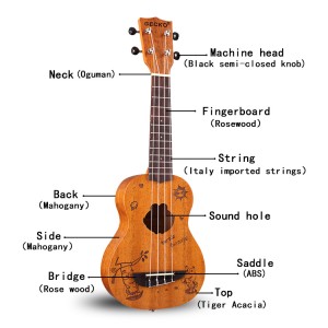 Miglior ukulele soprano, Ukulele soprano professionale da concerto di alta qualità a buon mercato |  GECO