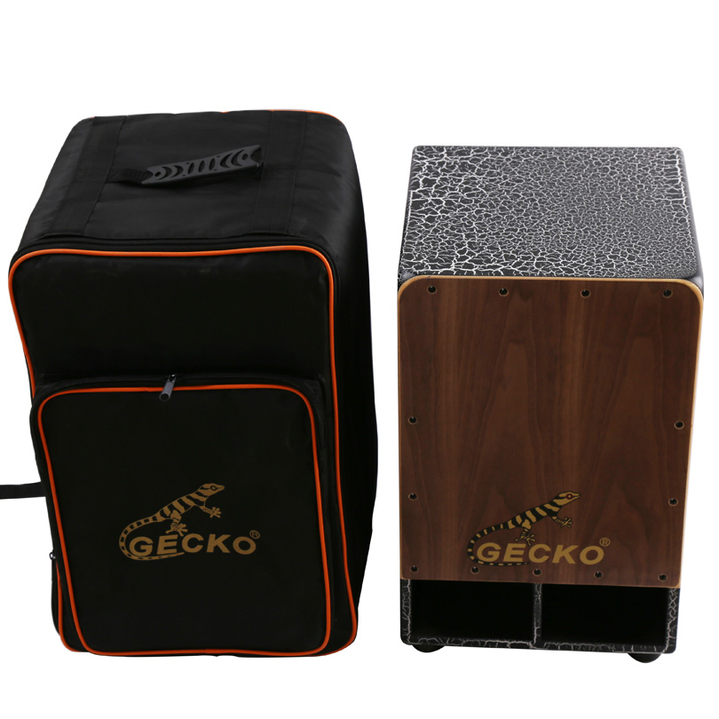 black crack paint special GECKO cajon,walnut tapping in adult learning,drum sticks