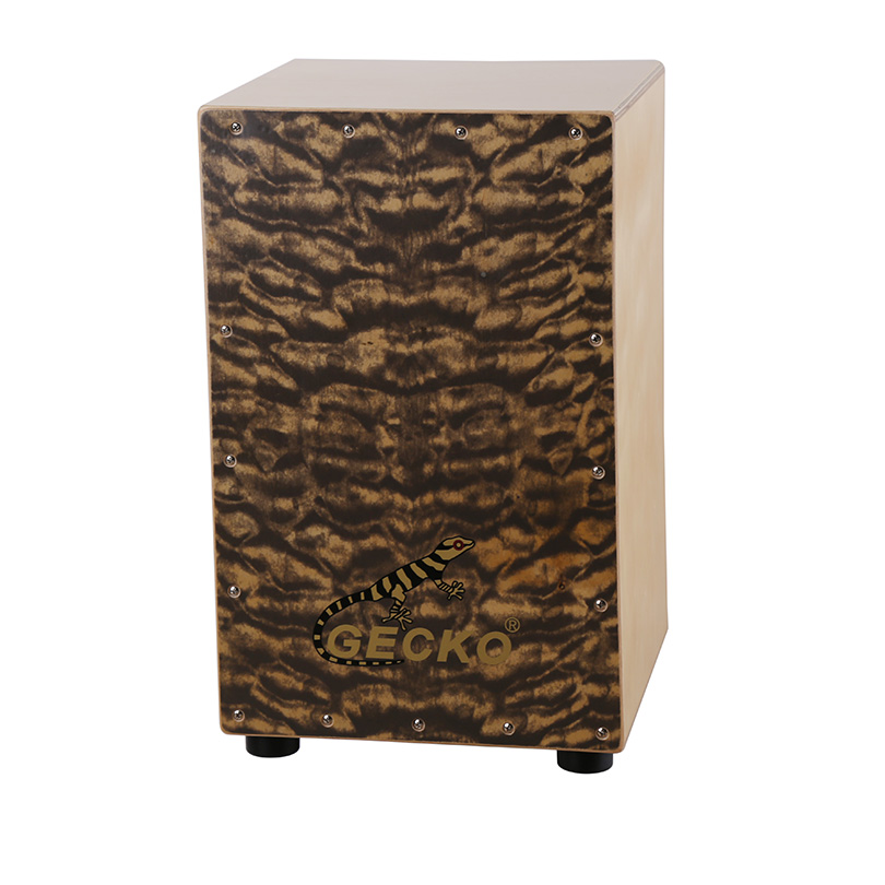 GECKO box moire pattern for playing in musical band,plywood box percussion cajon drum set