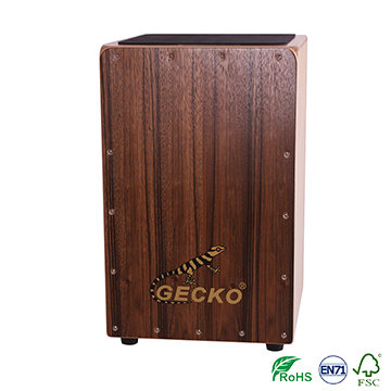 GECKO CL26/CL26R Zingana wooden cajon drum in China handmade factory