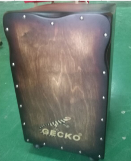 gecko high end adult steel string solid wood high viscosity liquid semi-automatical cajon drum set