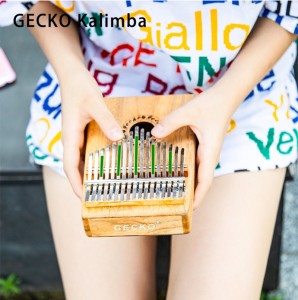 China Wholesale China GECKO 17 Key Keyboard Thumb Piano Electronic Kalimba with Kalimba Hammer