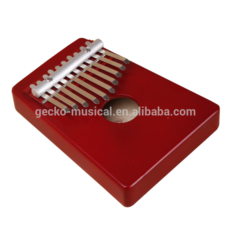 Gecko portable Red 10 Keys African Original Kalimba