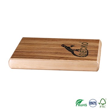 IPAD Size Thin Cajon Drum Made of Zebra Wood with Natural Color