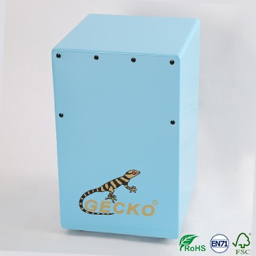 Promotional sale blue cartoon style cajon drum box for children