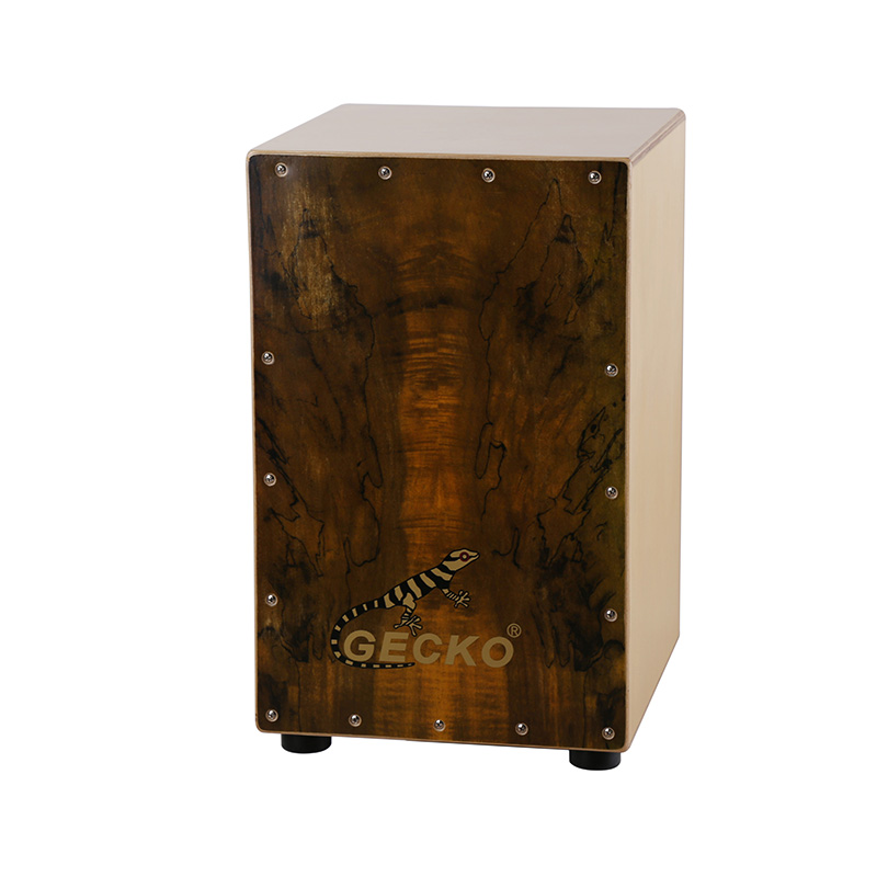wholesale wooden cajon with built-in adjustable sizzle effect cajon pedal