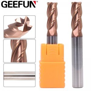 Aexit 4mm Shank End Mills 2mm Cutting Dia Helical Groove 3-Flute HRC50 Corner Rounding End Mills End Mill 
