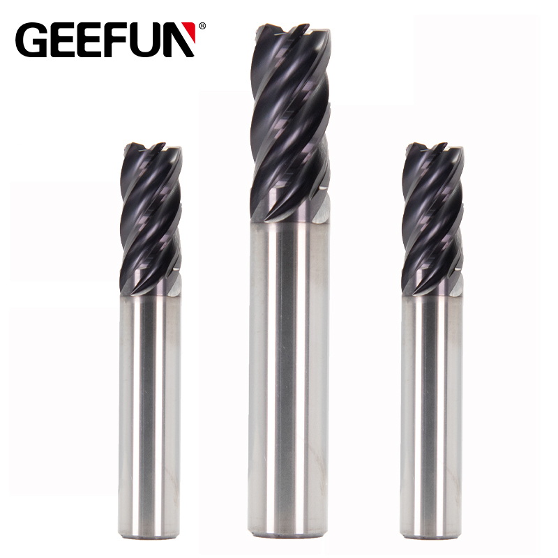 HRC 70 Tungsten Carbide Special Milling Cutter 5 flutes High-efficiency Coated Cnc Maching Endmill Milling Machine Tools for Titanium Alloy Featured Image