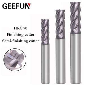 Tungsten Steel Carbide Corner Radius Tool Cnc Maching Hrc70 Endmill high hardness Semi-finishing Milling Cutter Milling Machine Tools