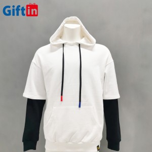 Factory Hot Selling High Quality Fashion Cheap Plain Hoodie Contrast Color Casual Streetwear Boys Hoodies