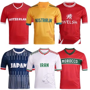 Custom OEM Logo Men Team Uniform Sublimation Sports  Football Jersey Soccer Wear T Shirts