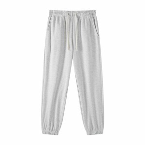 100% Polyester Pure Color Terry Elastic Waistband Drawstring Fashion Style Sweatpants Sport jogger Unisex