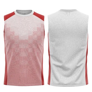 Custom sleeveless soccer basketball jersey men’s sports sublimation football training vest