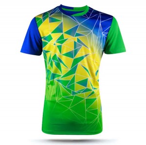 Customized Printing LOGO  t shirts Quick Dry Marathon Sport Sublimation Printing t shirt