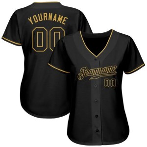 High Quality Custom Breathable Baseball Jersey Polyester Women Black Stitched Baseball Jersey Embroidery Custom