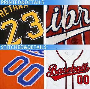 Custom sublimated embroidery Team Name Logo Number Printing sports custom baseball uniform Japanese Baseball jerseys unisex