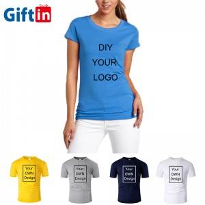 Custom tshirt Printing 100%Cotton Made Womens Dri Fit Loose Fitness Solid Color Good Quality Blank Printing shirt