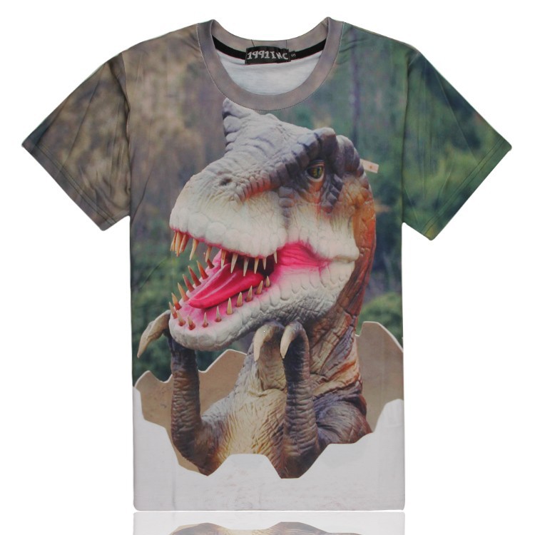 High Quality Fashional Wholesale Custom Animal 3D Printed T-shirt
