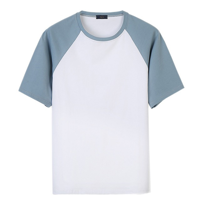 Wholesale two color custom logo printing raglan sleeve t shirt