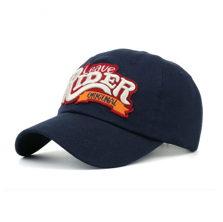 Custom 6 panel embroidery patch sports curved baseball cap