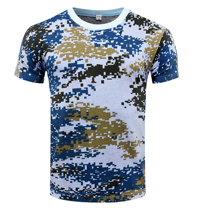3D Sublimation printing custom camouflage short sleeve t shirt unisex