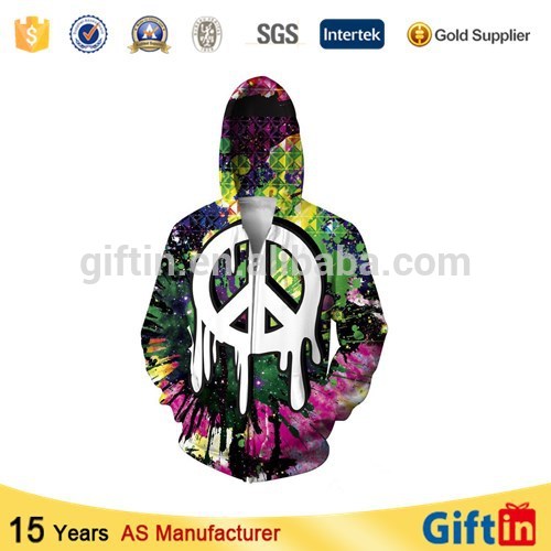 Wholesale full face zip ninja custom print hoodie