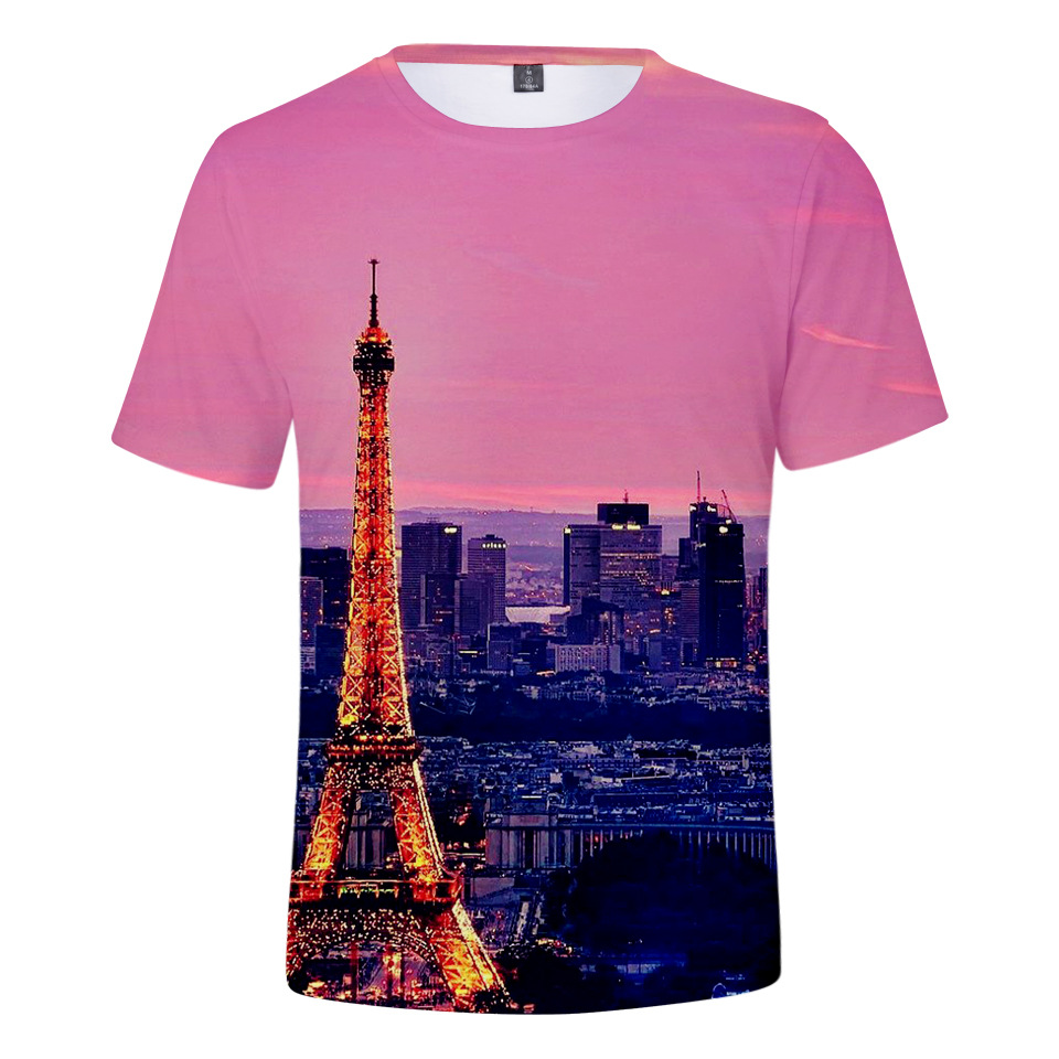 Fashion oem polyester 3d printing blank t shirt for sublimation