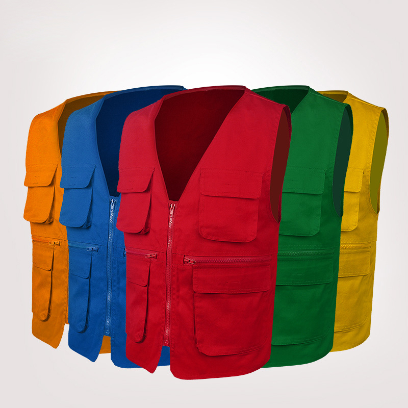 Quality Custom Printed or Embroidery sleeveless photographer vest jacket