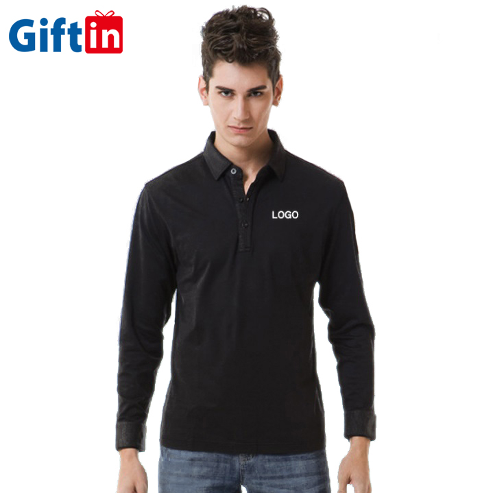 Chinese Professional Dri Fit Tee Shirts - Wholesale hombre custom 100% cotton Sport long sleeve embroidered polo shirt with logo custom logo printed mens polo shirts – Gift