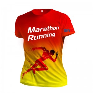 Custom Logo Design running Sports sublimated marathon t shirt