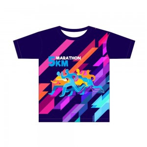 OEM Custom 3d sublimation marathon t-shirt design