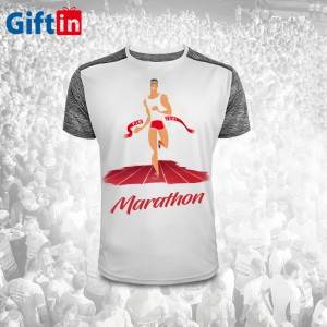 Breathable Marathon Wear Short Sleeve Sublimation T Shirt Custom Sport Boys Fitness Running T-shirts Men