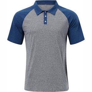 Men’s Golf Polo Shirts Short Sleeve Moisture Wicking Quick Dry Contrast Color Shirts