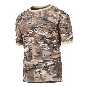 Outdoor Men Sports 100%Cotton Camouflage T-shirt Men Breathable US Polyester T Shirt Outwear Camp Tees