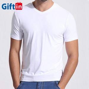 2020 Best selling t-shirt bamboo mens cotton bamboo fiber blend blank gray v neck summer tshirt breathable custom