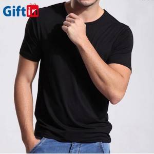 Professional China Dye Sublimation Polo Shirts - Gift in blank gray bamboo t-shirt mens bamboo fiber cotton blend v neck tshirt male factory price good quality bulk manufacturer – Gift