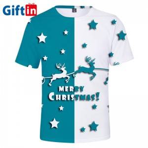2020 style Christmas Cartoon Lovely Snowman 3D Printing Summer Short sleeve Fashion plus size men’s t-shirts