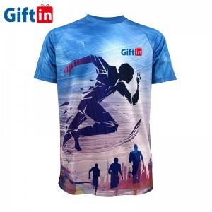 Quick Dry Fit Coolmax Promotional Custom Polyester Marathon Sport Running Dye Sublimation Men’s T shirt