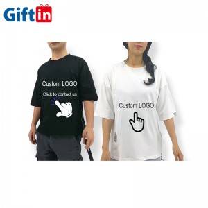 Eco Friendly 100% cotton Clothing custom Logo embroidery print white t shirts t-shirts woman