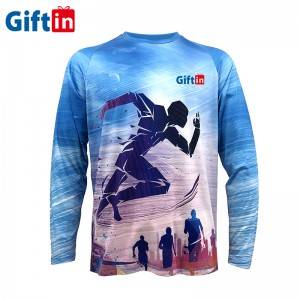 2020 Hot Selling Gift In men’s tshirt Sublimation Customized Printing LOGO Mens Marathon Long Sleeve T Shirt