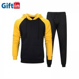 Wholesale Men’S Sports Slim Fit Colorful Family Plain Guangzhou Gym Hoodie Sweat Suit