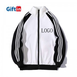 Zipper Hong Kong Style Street Wear Sports Autumn Sweater Zip-Up Three Stripes His-And-Hers Clothes Sweatshirts