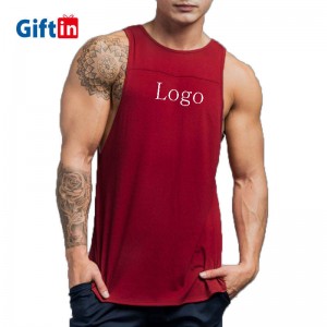 Compression Gym Workout Large Size Blank Men’S Sleeveless T-Shirt Fitness Stitching Vest Quick Dry Loose Tank Top